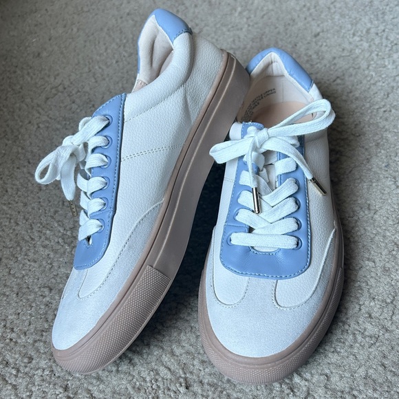 Loft Varsity White and Blue Lace Up Sneakers - Picture 3 of 10